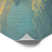 Dachshund Hond Rijden Motorfiets Kerstmis Poster (Hoek)