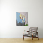 Dachshund hond rock klimmen wandkleed (In situ)