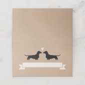 Dachshund Hond Silhouetten Trouwplaats Kaarten (Buitenkant ongevouwen)