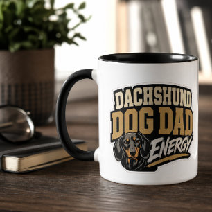 Dachshund hond vader energie mok