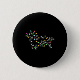 Dachshund Honden Boom Kerstmis Kerstcadeaus Voor H Ronde Button 5,7 Cm