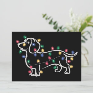 Dachshund Honden Boom Kerstmis Kerstmis Huisdier H Feestdagenkaart