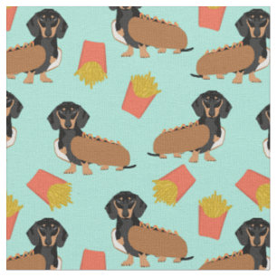 Dachshund-honden zwarte en beige reuen stof