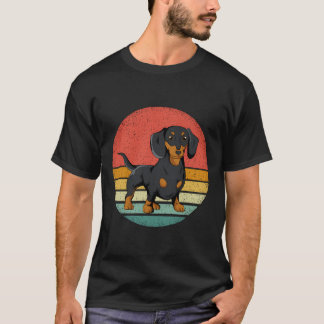 Dachshund Hondenliefhebber  Retro Weiner Dog Gift T-shirt