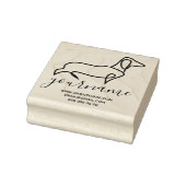 Dachshund-hondenras Canine Kennel Lijntekening Rubberstempel (Stempel)
