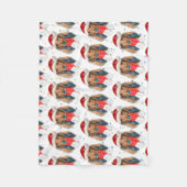 Dachshund Hondenras Kerstmis Fleece Deken (Voorkant)