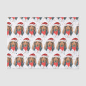 Dachshund Hondenras Kerstmis Tissuepapier (Voorkant)