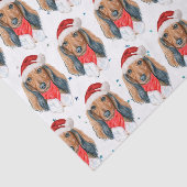 Dachshund Hondenras Kerstmis Tissuepapier (Detail)
