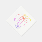 Dachshund hoofd, kunst tekening papieren servetten (Hoek)