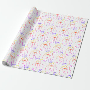 Dachshund hoofd, kunsttekenpapier cadeaupapier