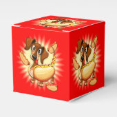 Dachshund Hot Dog Bedankdoosjes (Voorkant Zijde)