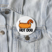 Dachshund Hot Dog Button (In situ)