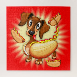 Dachshund Hot Dog Legpuzzel