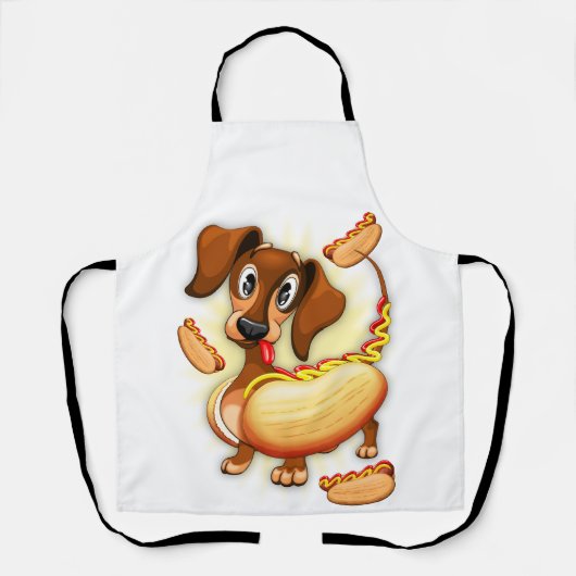 Dachshund Hot Dog Schort (Voorkant)