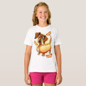Dachshund Hot Dog T-shirt (Voorkant volledig)