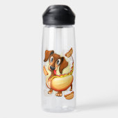 Dachshund Hot Dog Waterfles (Achterkant)