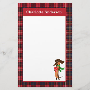 Dachshund, hotcoa Red Pset Stationery Briefpapier