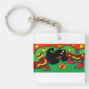 Dachshund hotdog sleutelhanger