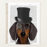 Dachshund, Hound officiel et Casquette<br><div class="desc">Dachshund,  Formal Hound et Casquette par FabFunky. Dispose d'un dachshund dapper portant un chapeau et un monocle amusant. | 191404D</div>