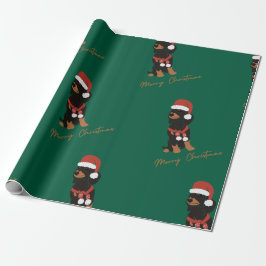 Dachshund huisdier kerst Cadeauverpakkingspapier Cadeaupapier