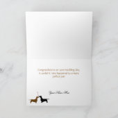 Dachshund-huwelijksgelukwensen Kaart (Binnen)