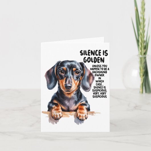 Dachshund Ideas For Women & Novelty Miniature Kaart (Voorkant)