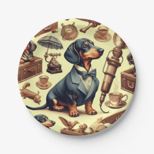 Dachshund Illustratie Papieren Bordje