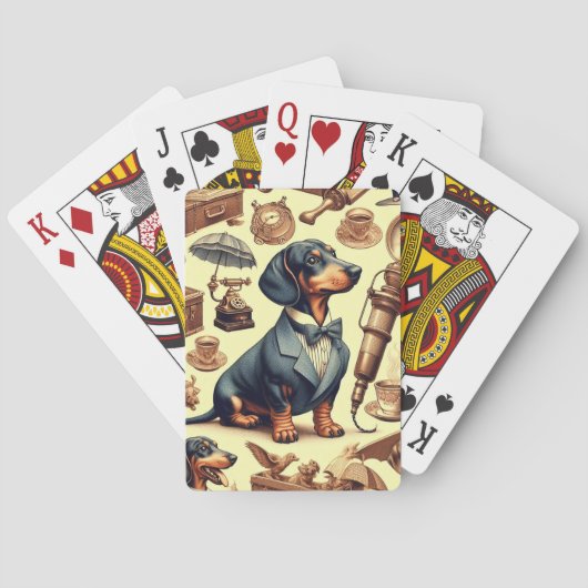 Dachshund Illustratie Pokerkaarten (Achterkant)
