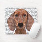 Dachshund Illustration Plain Muismat (Met muis)