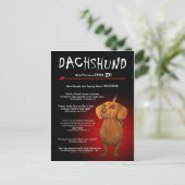Dachshund in 3D Briefkaart (Staand voorkant)