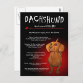 Dachshund in 3D Briefkaart (Voorkant / Achterkant)