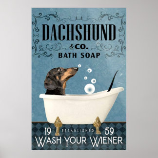 Dachshund in bad poster