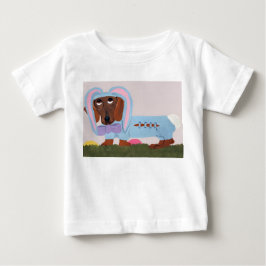 Dachshund in bunny costume