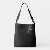 Dachshund in de borst crossbody tas (Achterkant)
