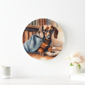 Dachshund in de Oude Bibliotheek Grote Klok (Huis)