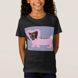 Dachshund In Fuzzy Pink Bunny Suit T-shirt