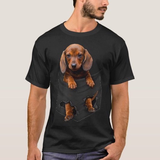 Dachshund in Mijn zak Dachshund Weiner Dog Gift T-shirt (Voorkant)