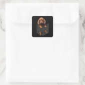 Dachshund in Mijn zak Dachshund Weiner Dog Gift Vierkante Sticker (Tas)