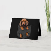 Dachshund in mijn zakdoekje kaart (Voorkant)