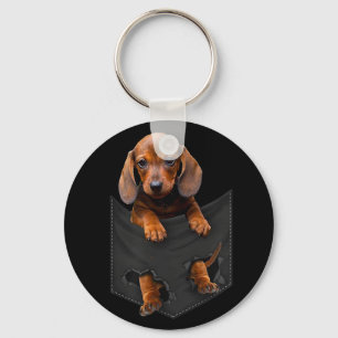 Dachshund in mijn zakdoekje sleutelhanger