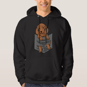 Dachshund in Mijn zakdoekje Weiner Dog Puppy Manne Hoodie
