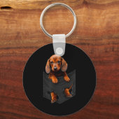 Dachshund In My Cket  Sleutelhanger (Voorkant)