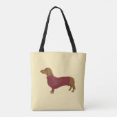 Dachshund in Red Sweater Draagtas (Achterkant)