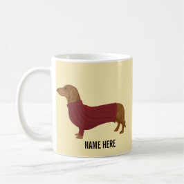 Dachshund in Red Sweater Koffiemok