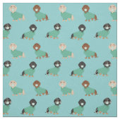 Dachshund in Scrubs Stof (Swatch)