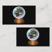 Dachshund in Snowball Weinerful Kerstmis Doxie Lo Visitekaartje (Voorkant / Achterkant)