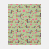 Dachshund in Sweater Fleece Blanket Deken (Voorkant)