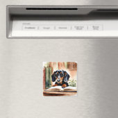 Dachshund in Waterverf Kunst Magneet (Insitu (Vaatwasser))