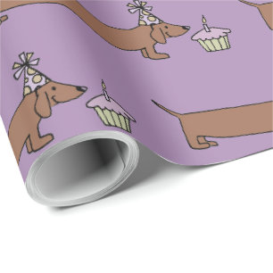 Dachshund inpakken met Cupcake Cadeaupapier