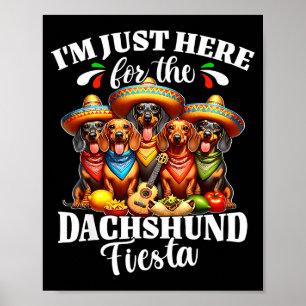 Dachshund is hier alleen voor cinco de mayo dachsh poster